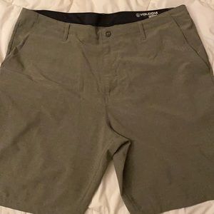 Volcom green surf and turf shorts
